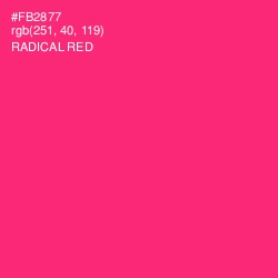 #FB2877 - Radical Red Color Image